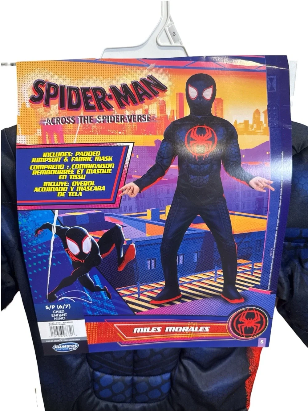Marvel Spider-Man Miles Morales Kids Costume Halloween Dress Up, Size S (6-7)